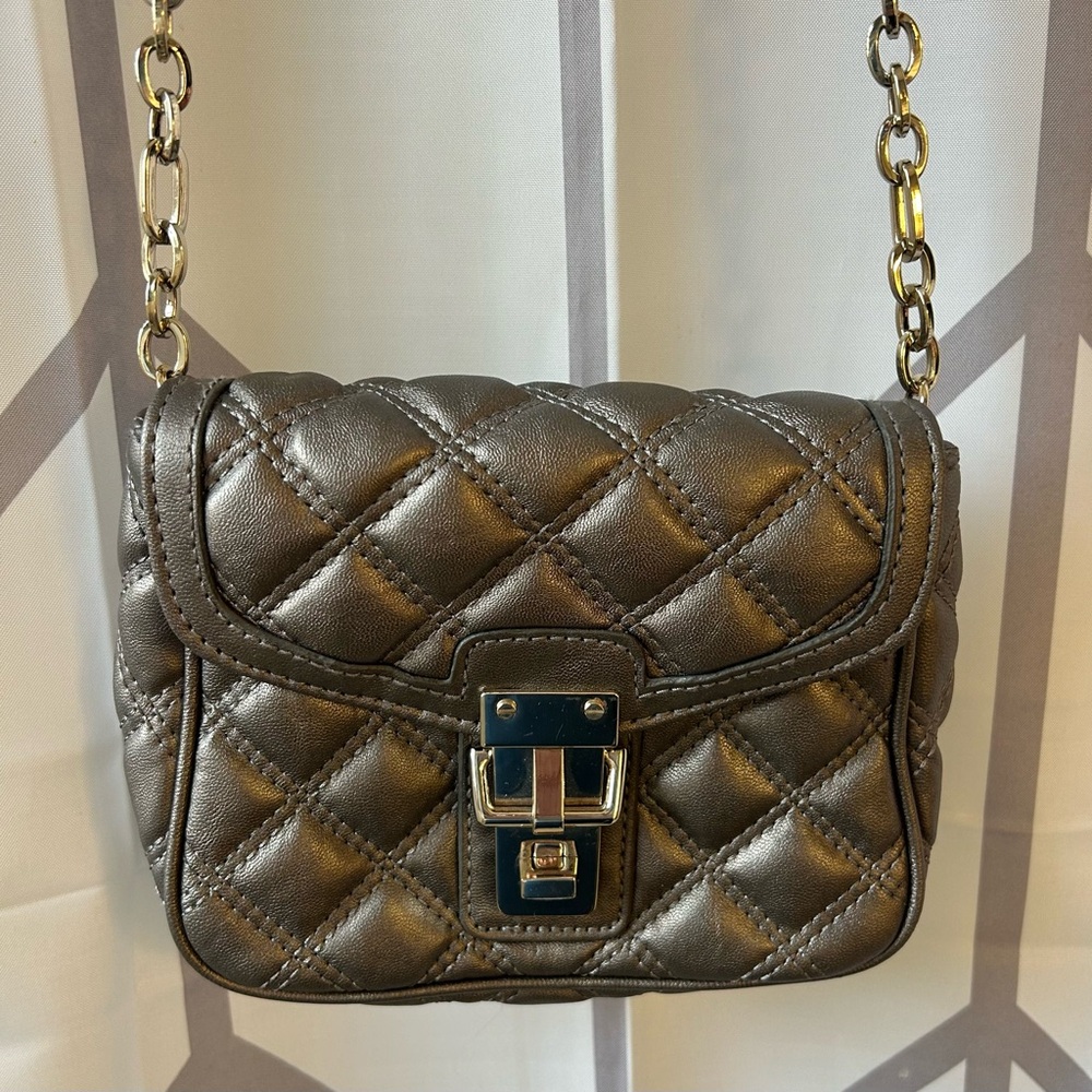 Banana Republic Metallic Quilted Crossbody Mini Bag